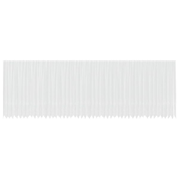 vidaXL Mežģīņu aizkars ar aizkariem Balts 220 x 1200 cm Poliesters
