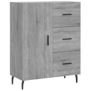 vidaXL kumode, pelēka ozolkoka, 69,5x34x90 cm, inženierijas koks