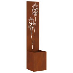 vidaXL Dārza privātuma ekrāns Rūsa 32 x 32 x 150 cm Novecināts tērauds
