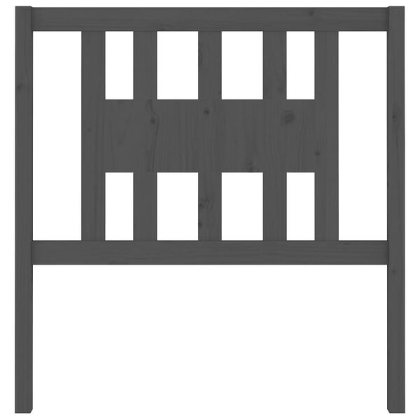 vidaXL galvgalis, pelēks, 106x4x100 cm, priedes masīvkoks