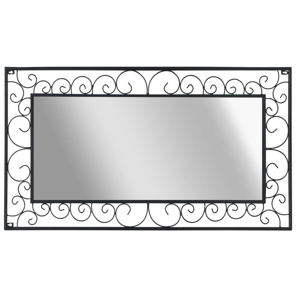 vidaXL sienas spogulis, taisnstūra, 60x110 cm, melns