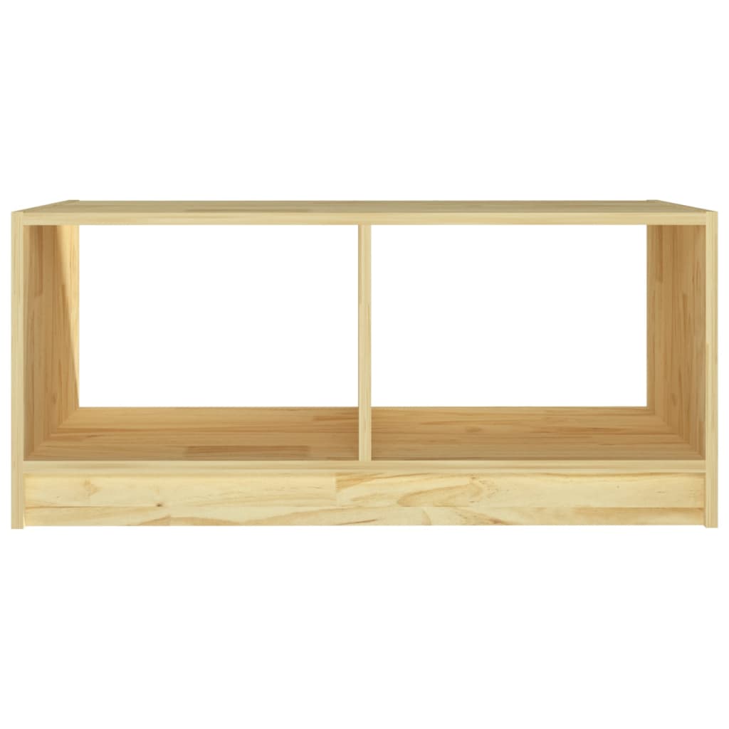 vidaXL kafijas galdiņš, 75x50x33,5 cm, priedes masīvkoks