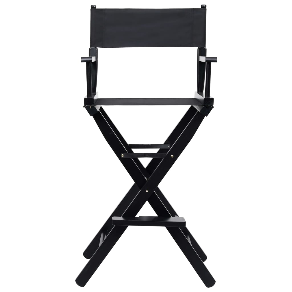 vidaXL saliekams režisora krēsls, melns oksforda audums