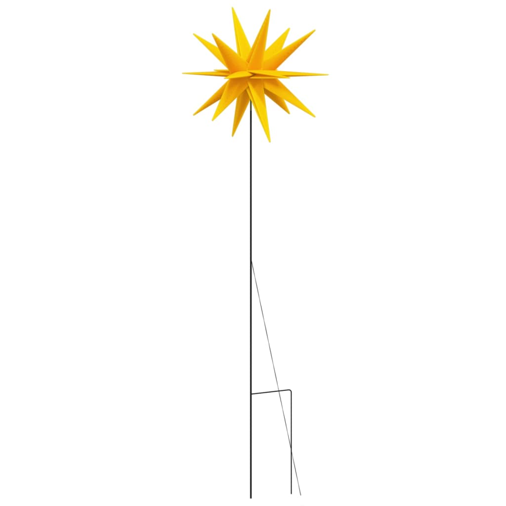 vidaXL Ziemassvētku lampas ar LED un mietiņu, 3 gab., dzeltenas, 35 cm
