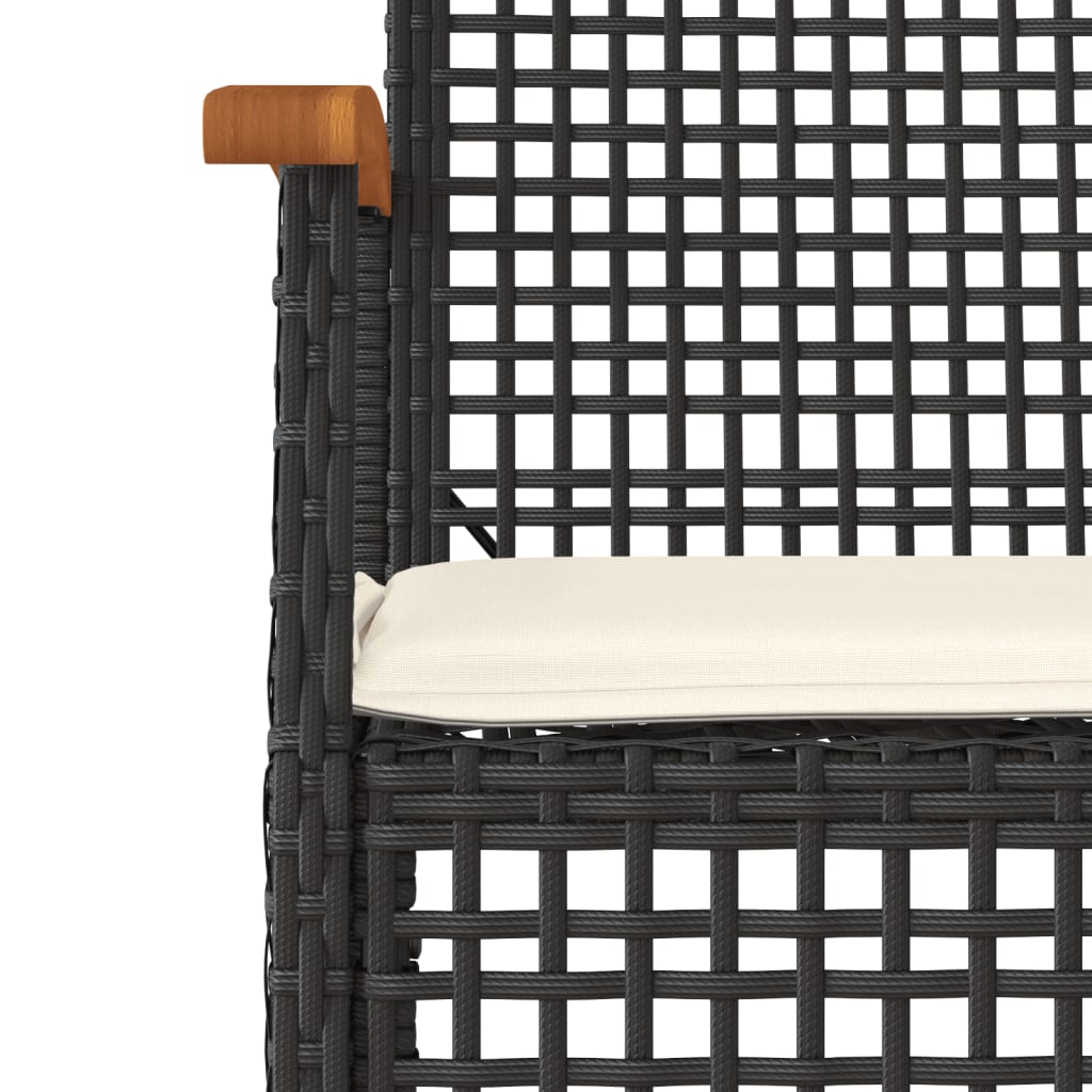 vidaXL 7-daļīgs dārza mēbeļu komplekts ar matračiem, PE rotangpalma