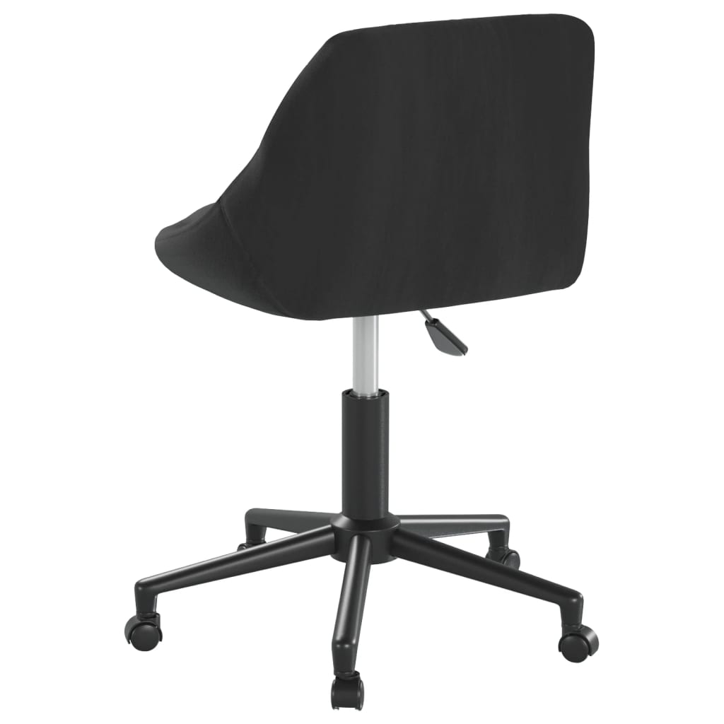vidaXL biroja krēsls, melns samts