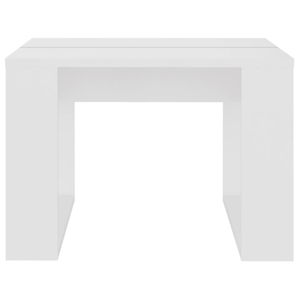 vidaXL galdiņš, balts, 50x50x35 cm, skaidu plāksne