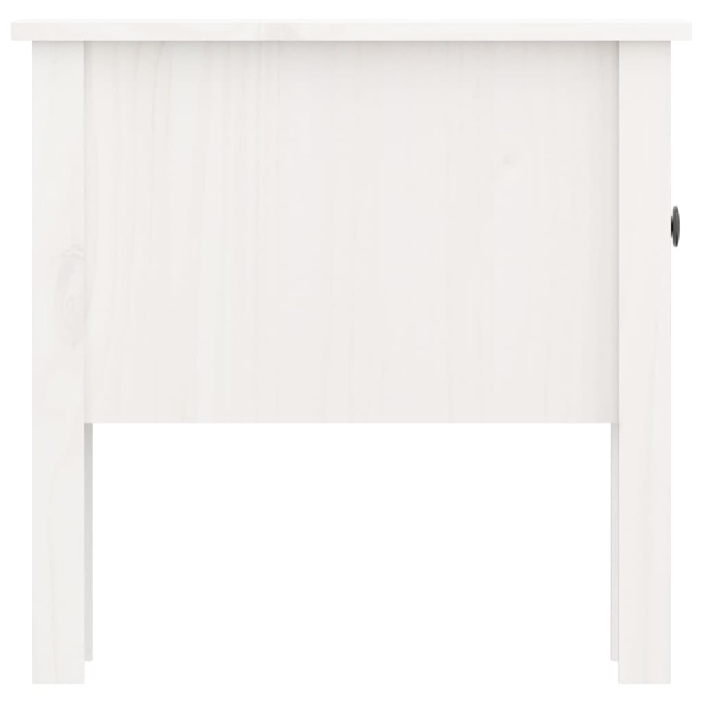 vidaXL galdiņi, 2 gab., balti, 50x50x49 cm, priedes masīvkoks