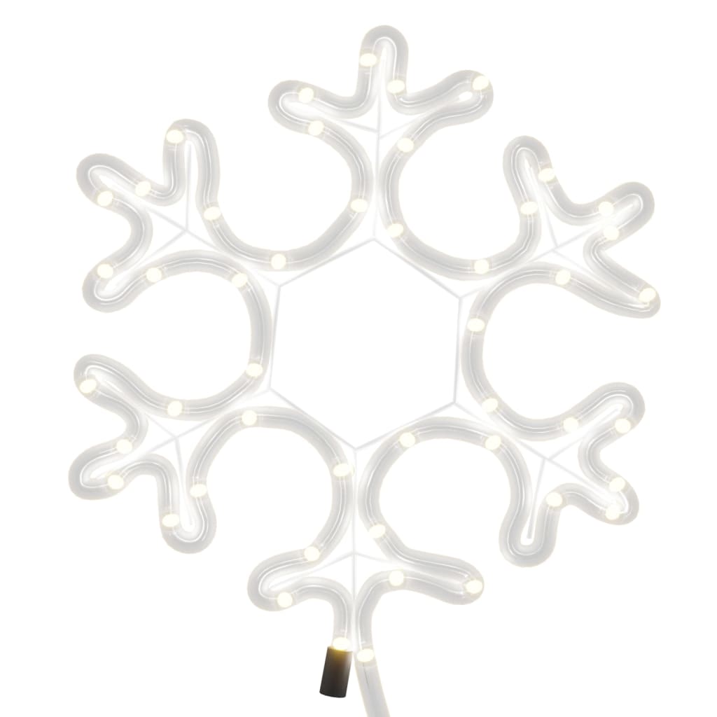 vidaXL Ziemassvētku figūra, sniegpārsla, 48 silti baltas LED, 27x27 cm