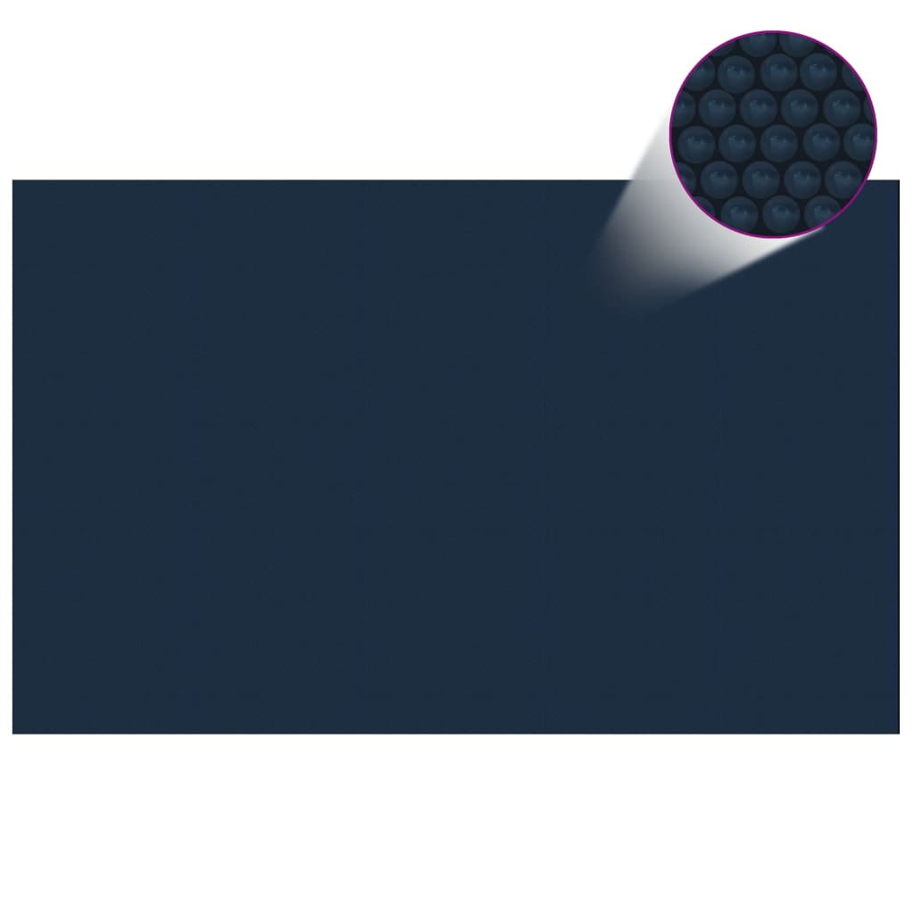 vidaXL baseina pārklājs, solārs, peldošs, 800x500 cm, melns, zils PE