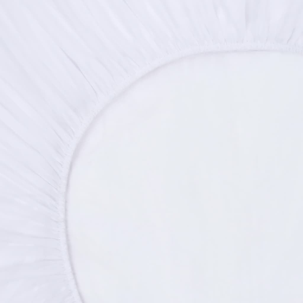 vidaXL palagi ar gumiju, 2 gab., 140x200 cm, balta kokvilna