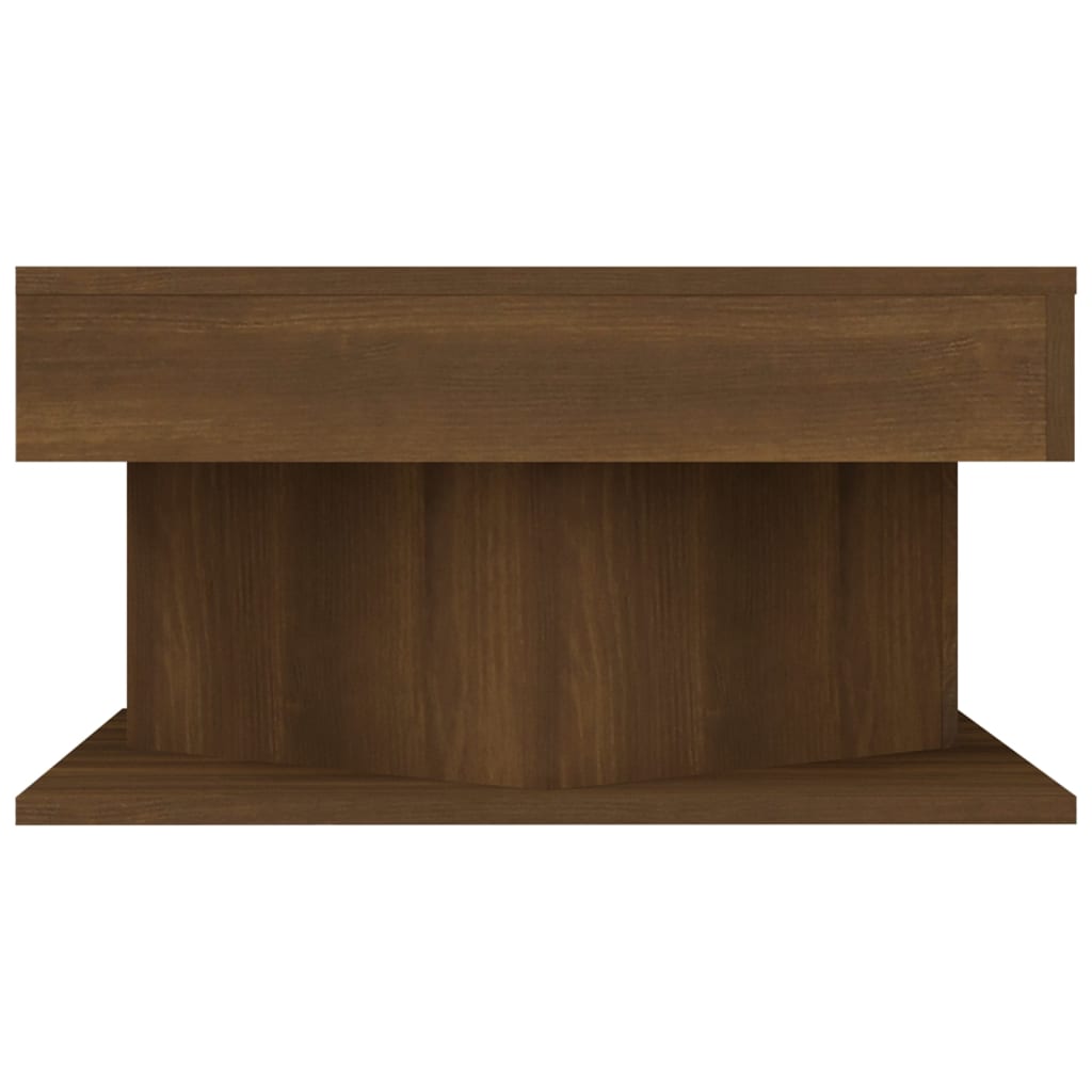 vidaXL kafijas galdiņš, ozolkoka krāsa, 57x57x30 cm, inženierijas koks