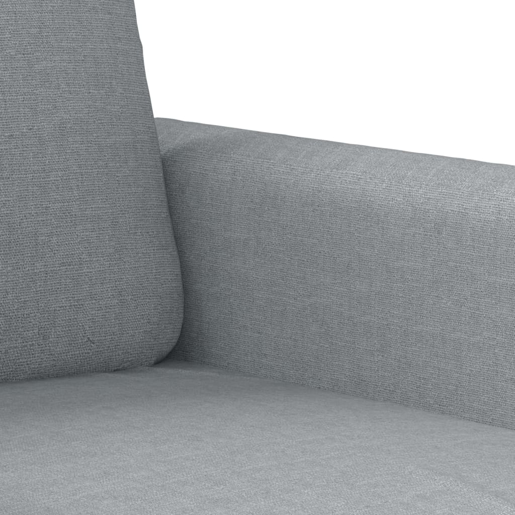 vidaXL trīsdaļīgs dīvānu komplekts, gaiši pelēks audums