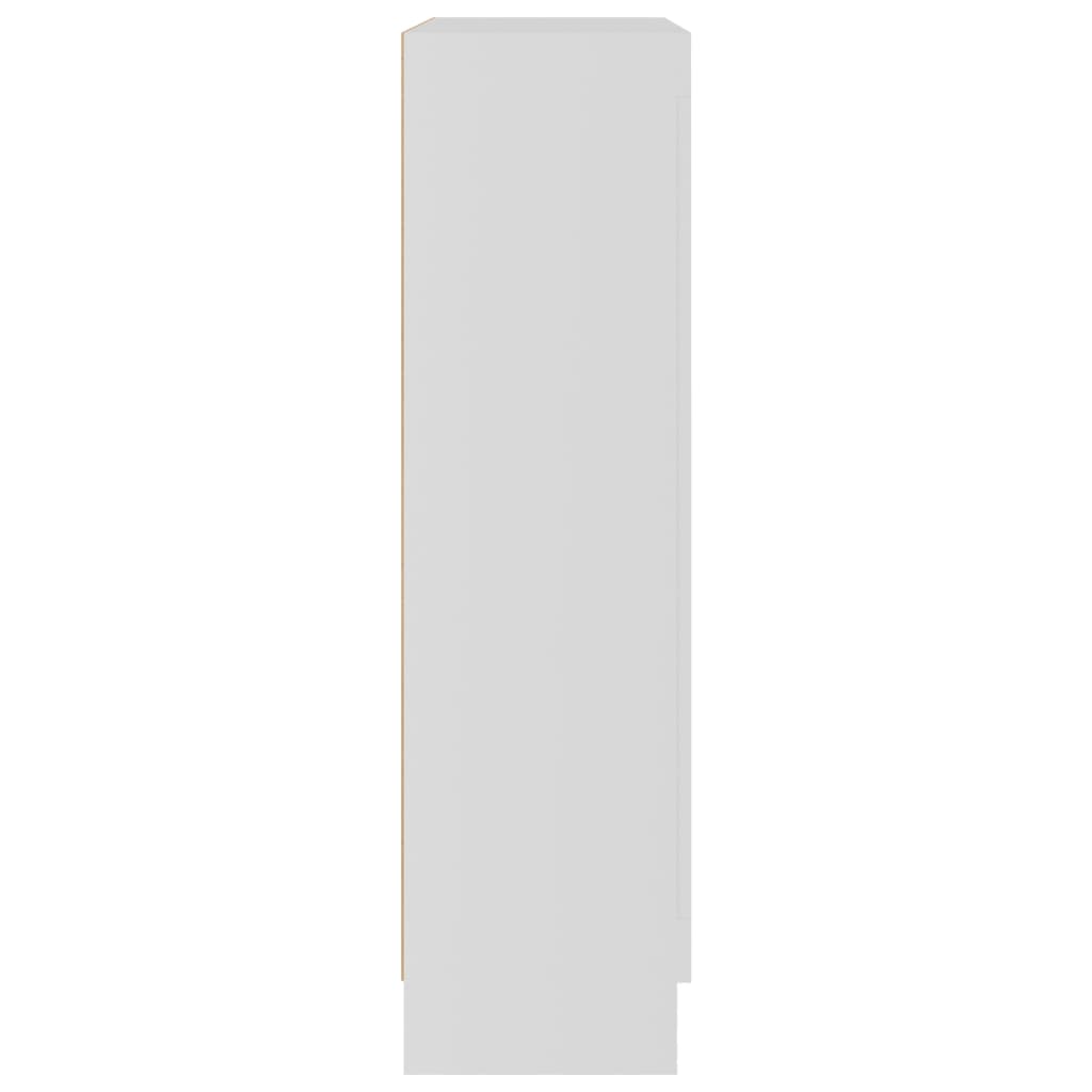 vidaXL vitrīna, balta, 82,5x30,5x115 cm, skaidu plāksne