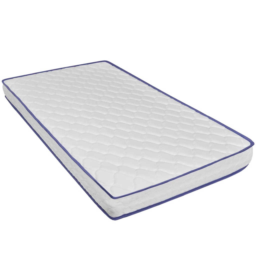 vidaXL gulta ar atmiņas efekta matraci, pelēka mākslīgā āda, 90x200 cm