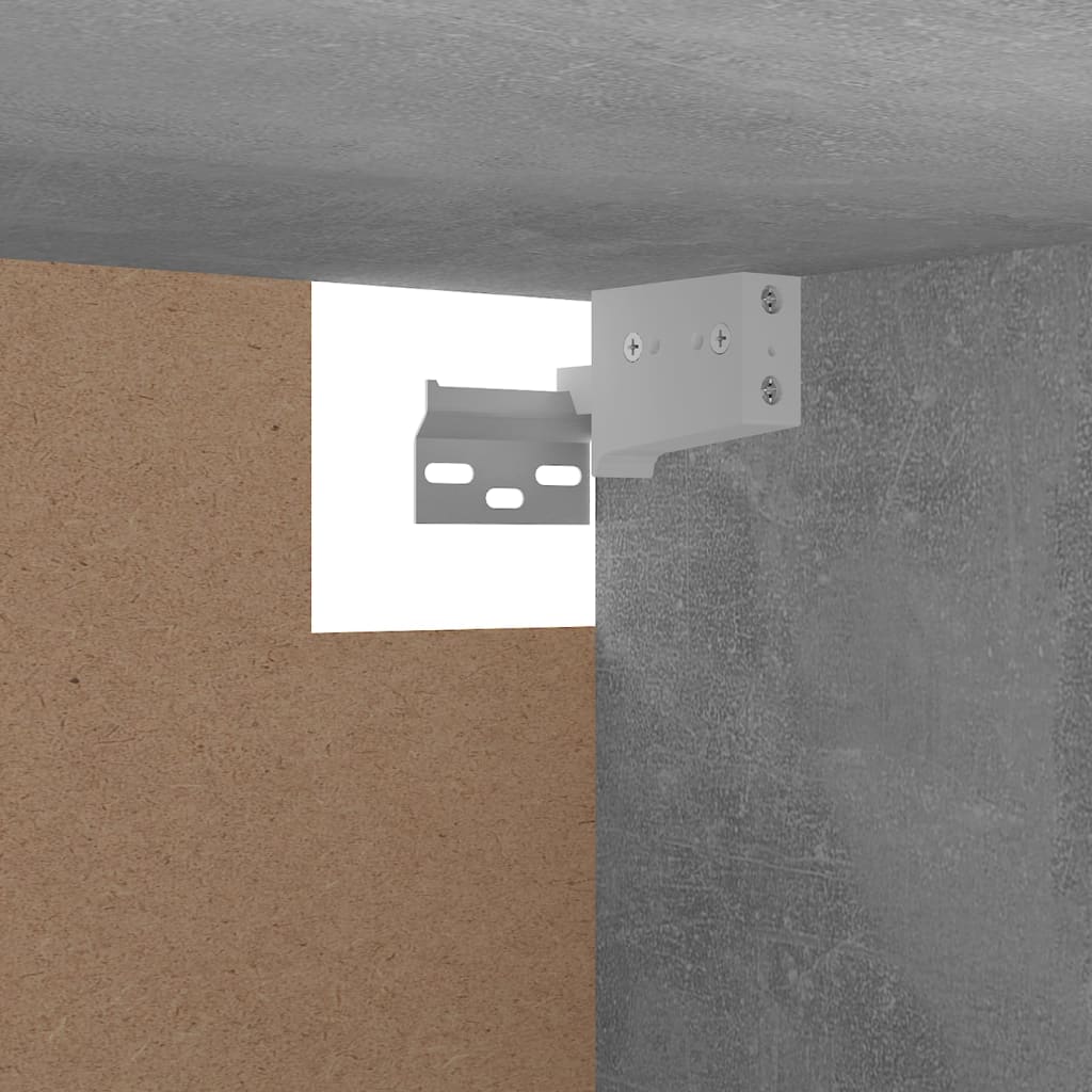 vidaXL skapis, betona pelēks, 100x32,5x35 cm, skaidu plāksne