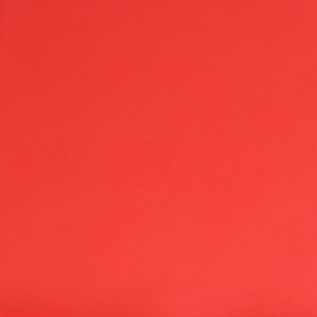 vidaXL kājsoliņš, 60x60x36 cm, sarkana mākslīgā āda