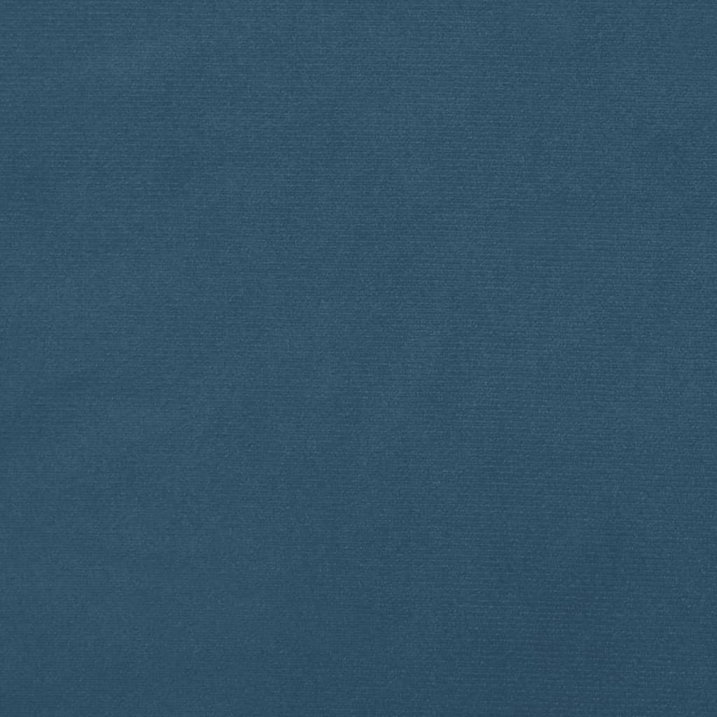 vidaXL atsperu gultas rāmis, tumši zils samts, 100x200 cm