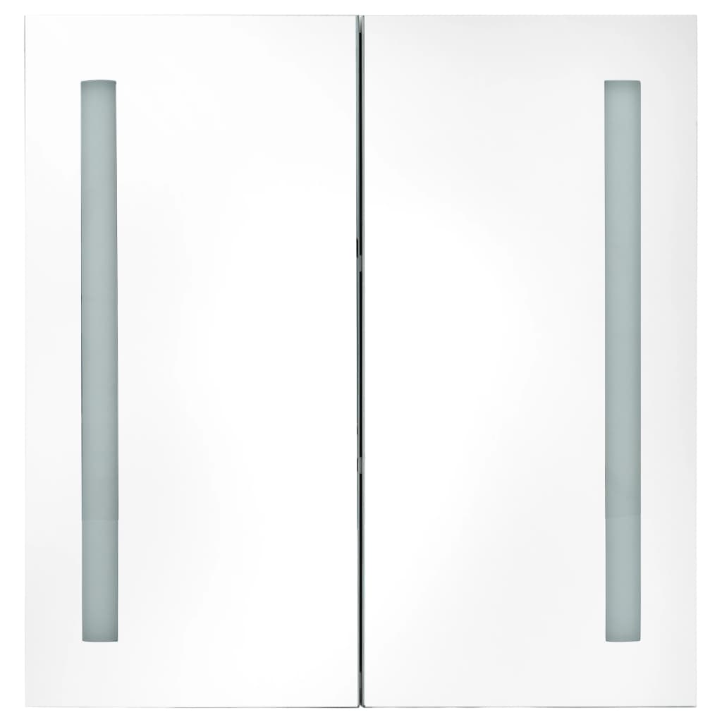 vidaXL vannasistabas skapītis ar spoguli un LED, 60x14x62 cm
