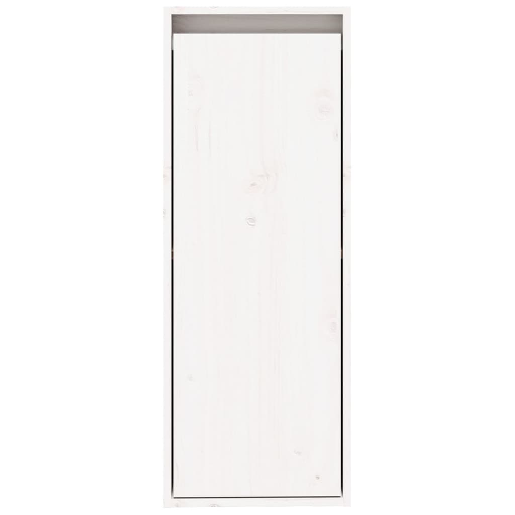 vidaXL sienas skapītis, balts, 30x30x80 cm, priedes masīvkoks