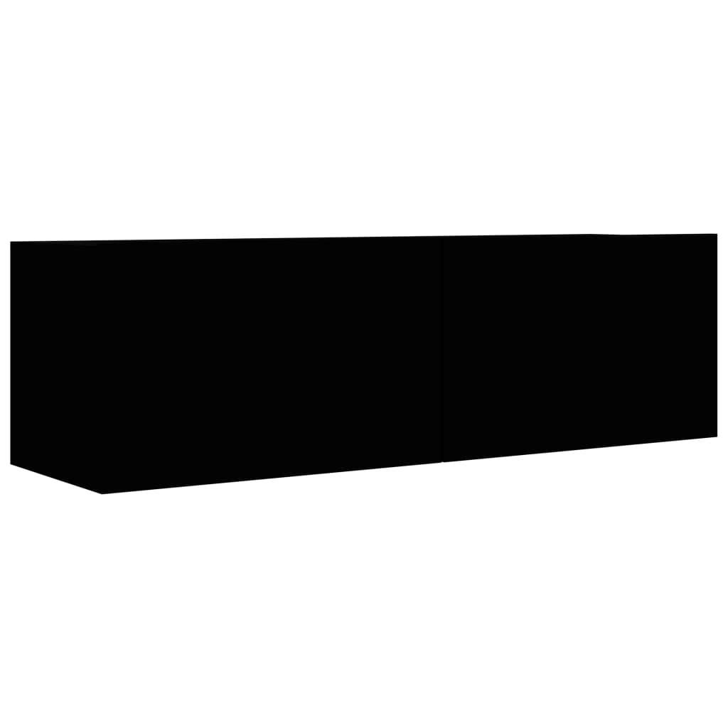 vidaXL TV skapītis, melns, 100x30x30 cm, skaidu plāksne