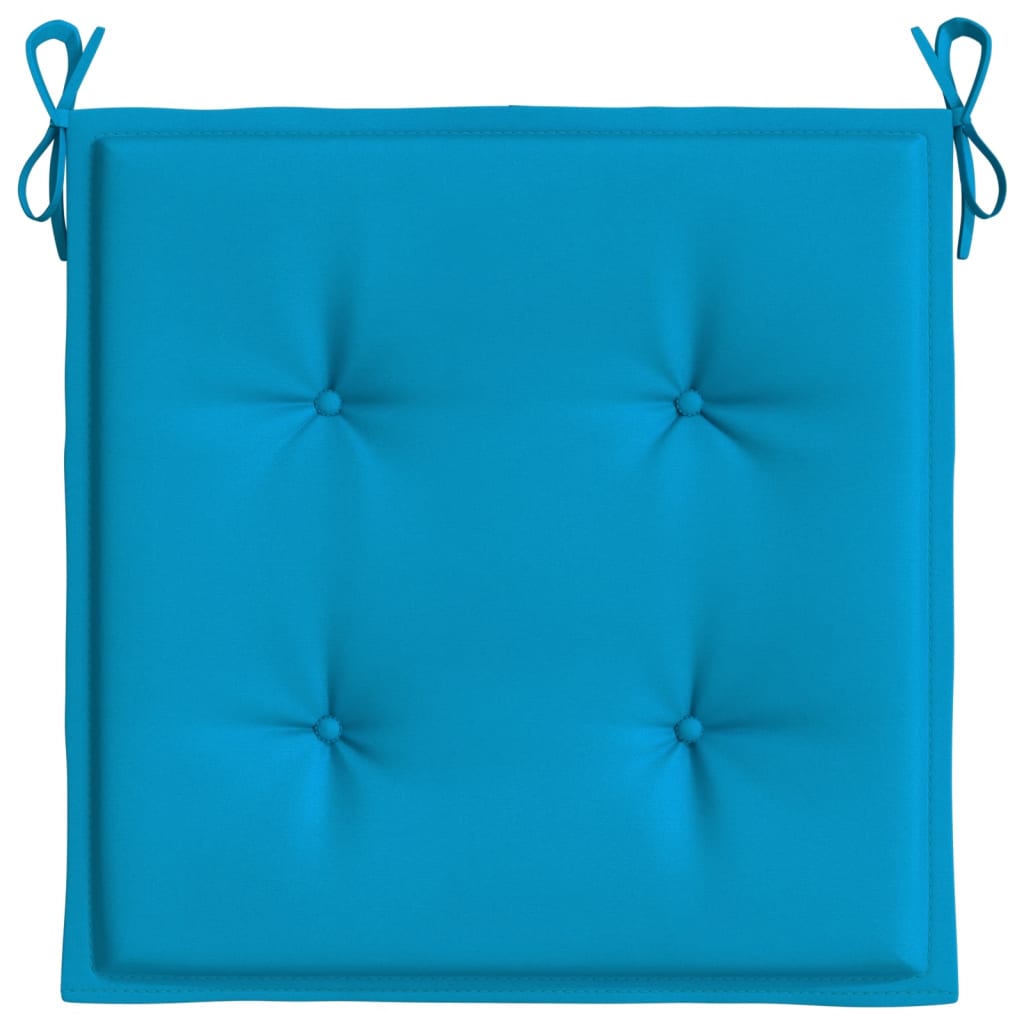 vidaXL dārza krēslu spilveni, 2 gab., zili, 40x40x3 cm, audums
