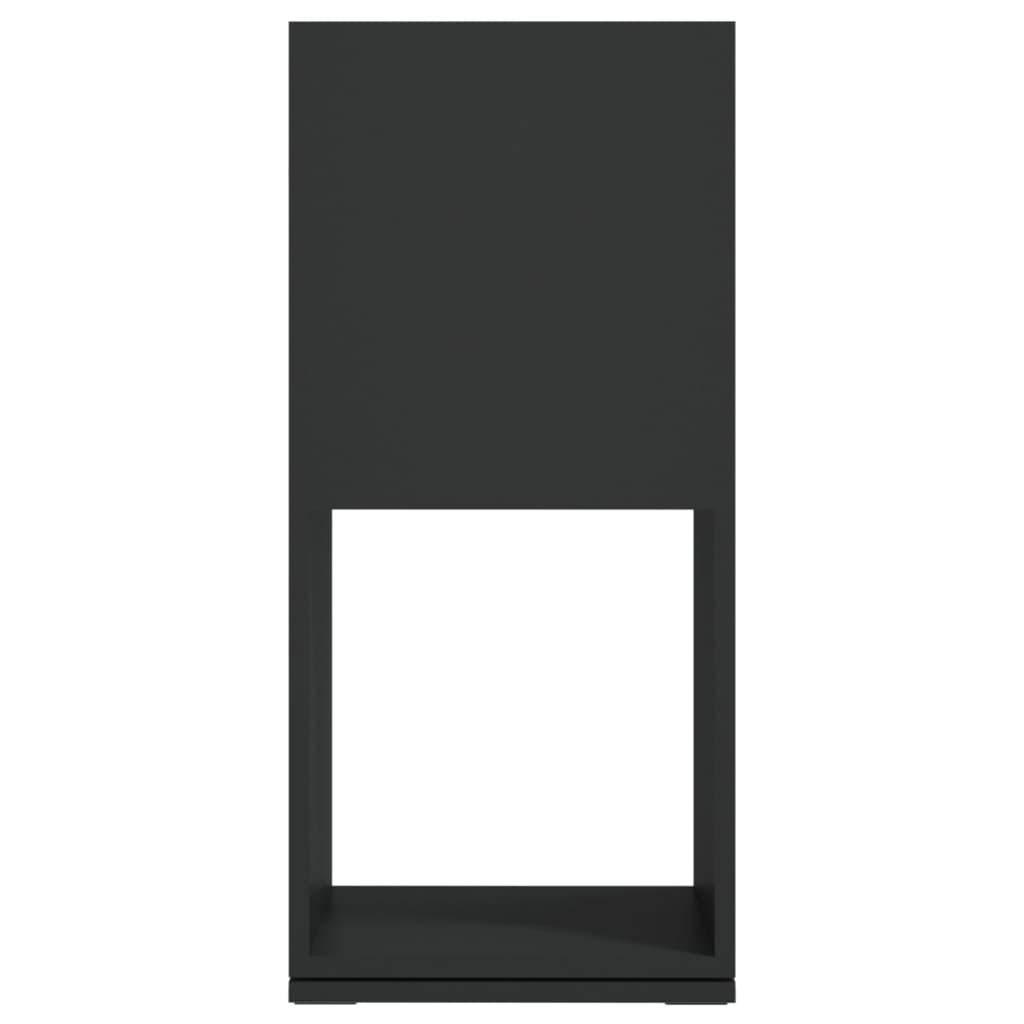 vidaXL grozāms plaukts, melns, 34,5x34,5x75,5 cm, skaidu plāksne