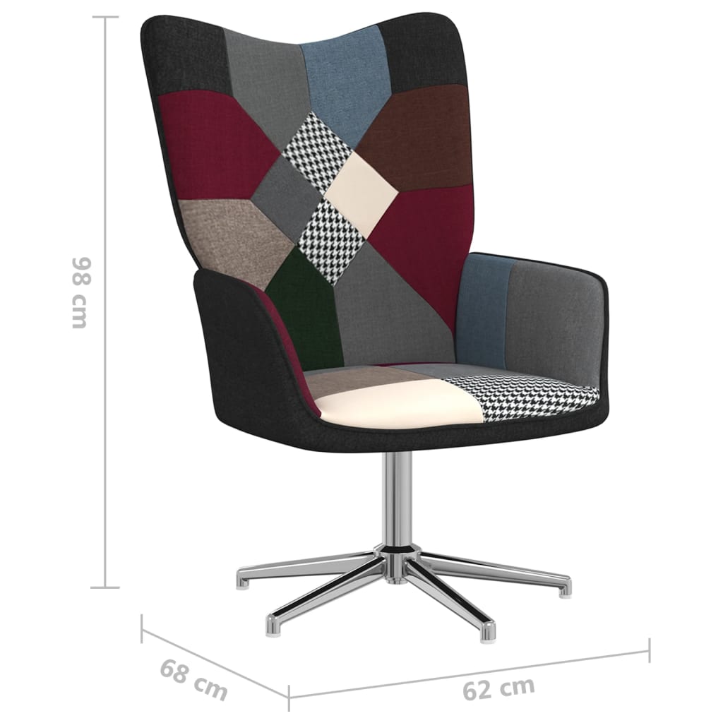 vidaXL atpūtas krēsls, tekstilmozaīkas audums