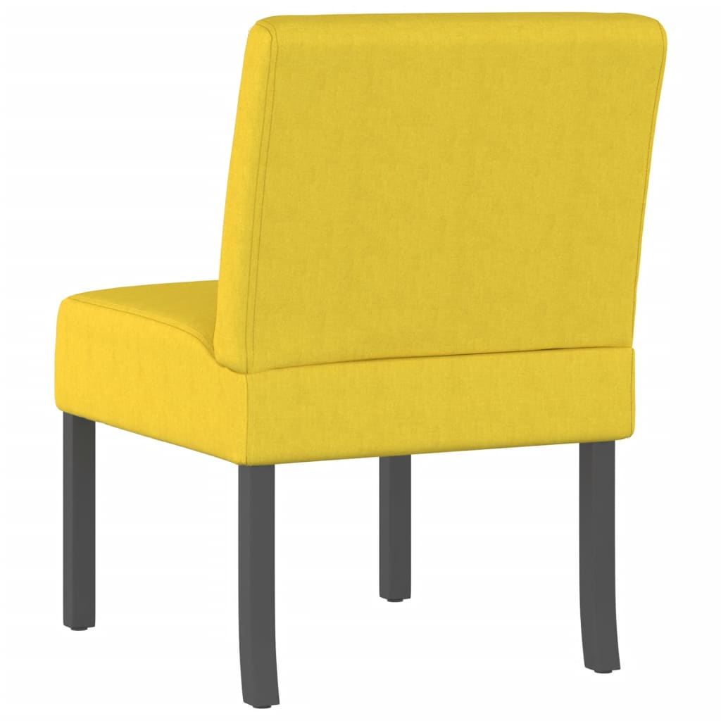 vidaXL atpūtas krēsls, gaiši dzeltens audums