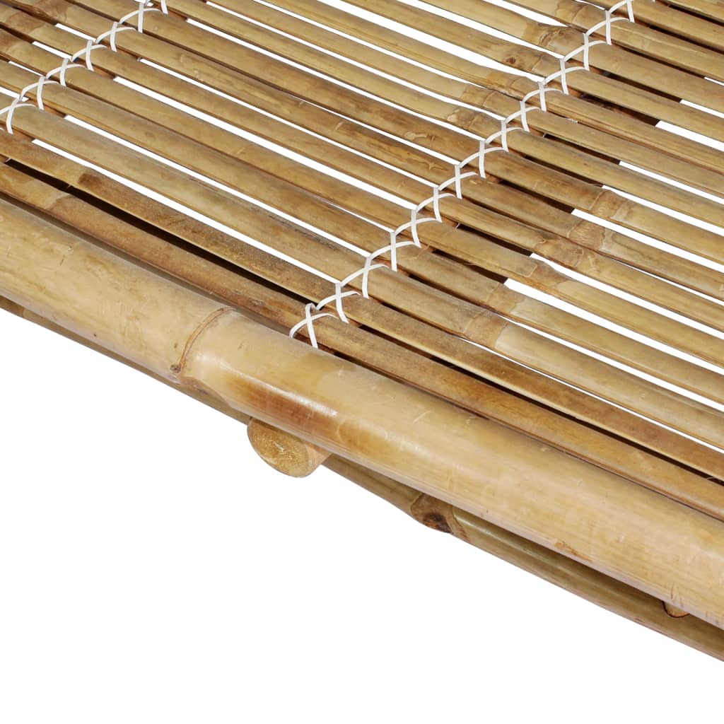 vidaXL divvietīgs sauļošanās zvilnis ar matračiem, bambuss