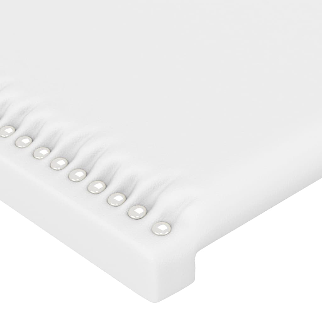 vidaXL gultas galvgaļi, 2 gab., 80x5x78/88 cm, balta mākslīgā āda