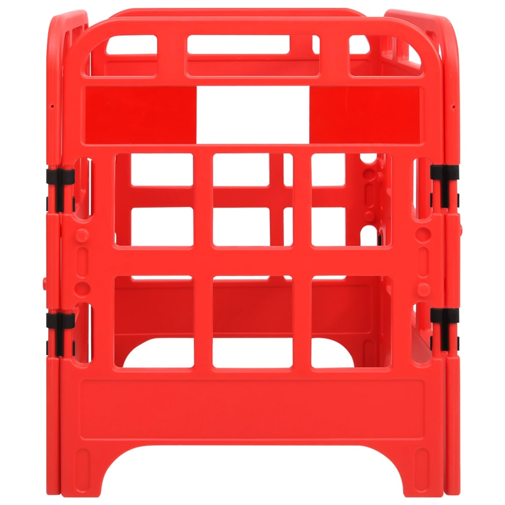 vidaXL satiksmes barjeras, 4 gab., sarkanas, 75x75x100 cm