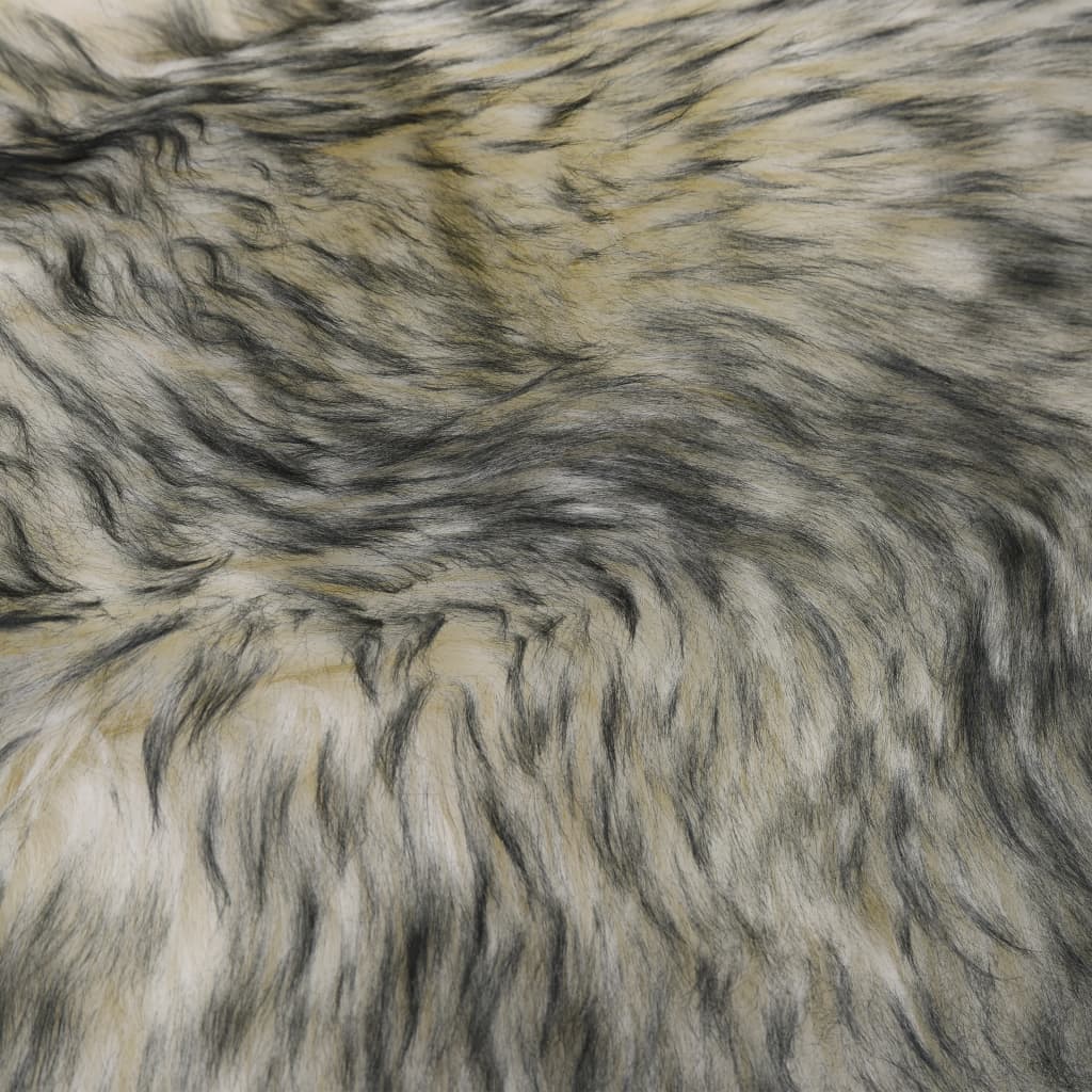 vidaXL aitādas paklājs, 60x180 cm, tumši pelēks un balts