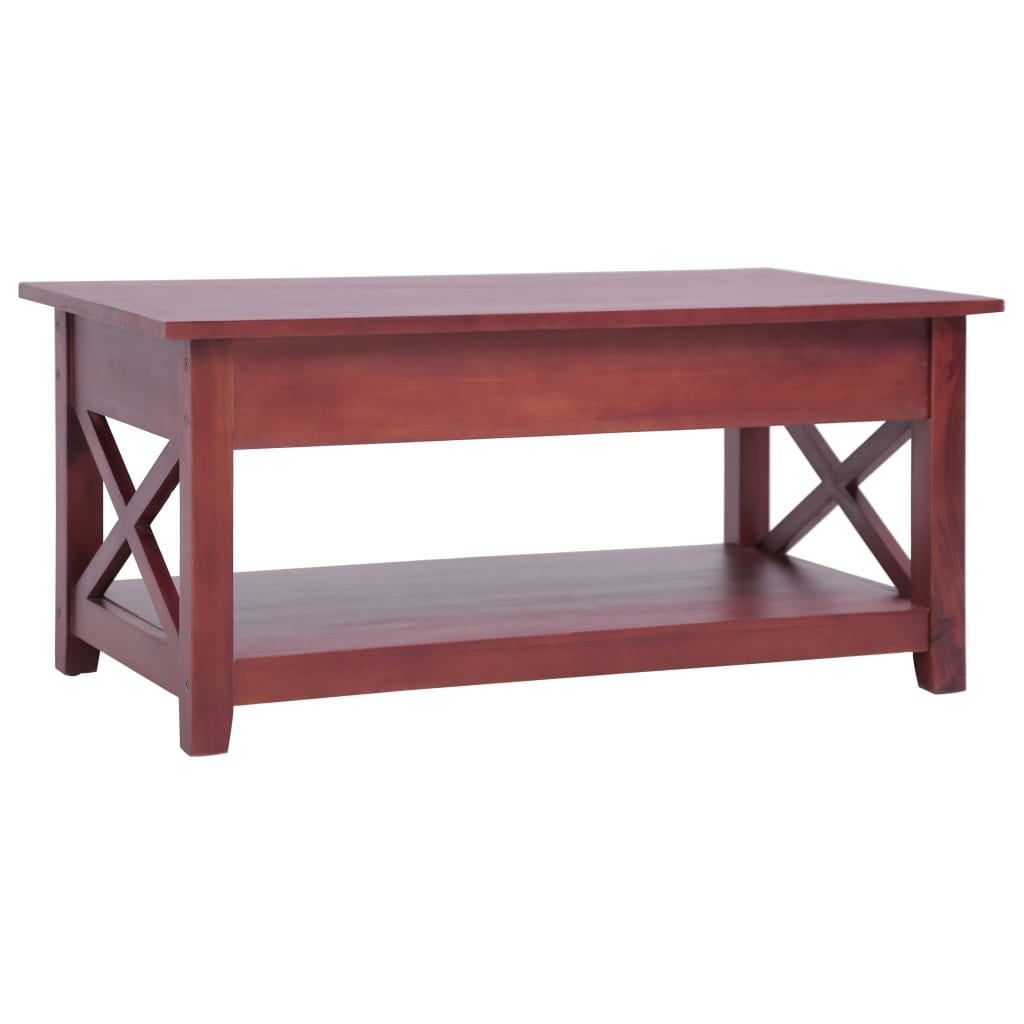 vidaXL kafijas galdiņš, 100x55x46 cm, masīvs sarkankoks, brūns