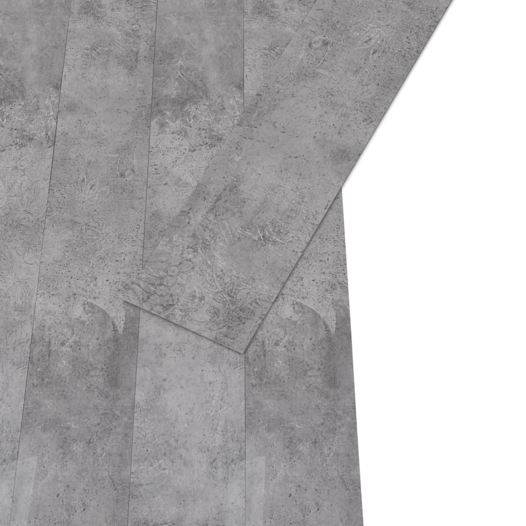 vidaXL grīdas dēļi, 4,46 m², 3 mm, betona brūns PVC
