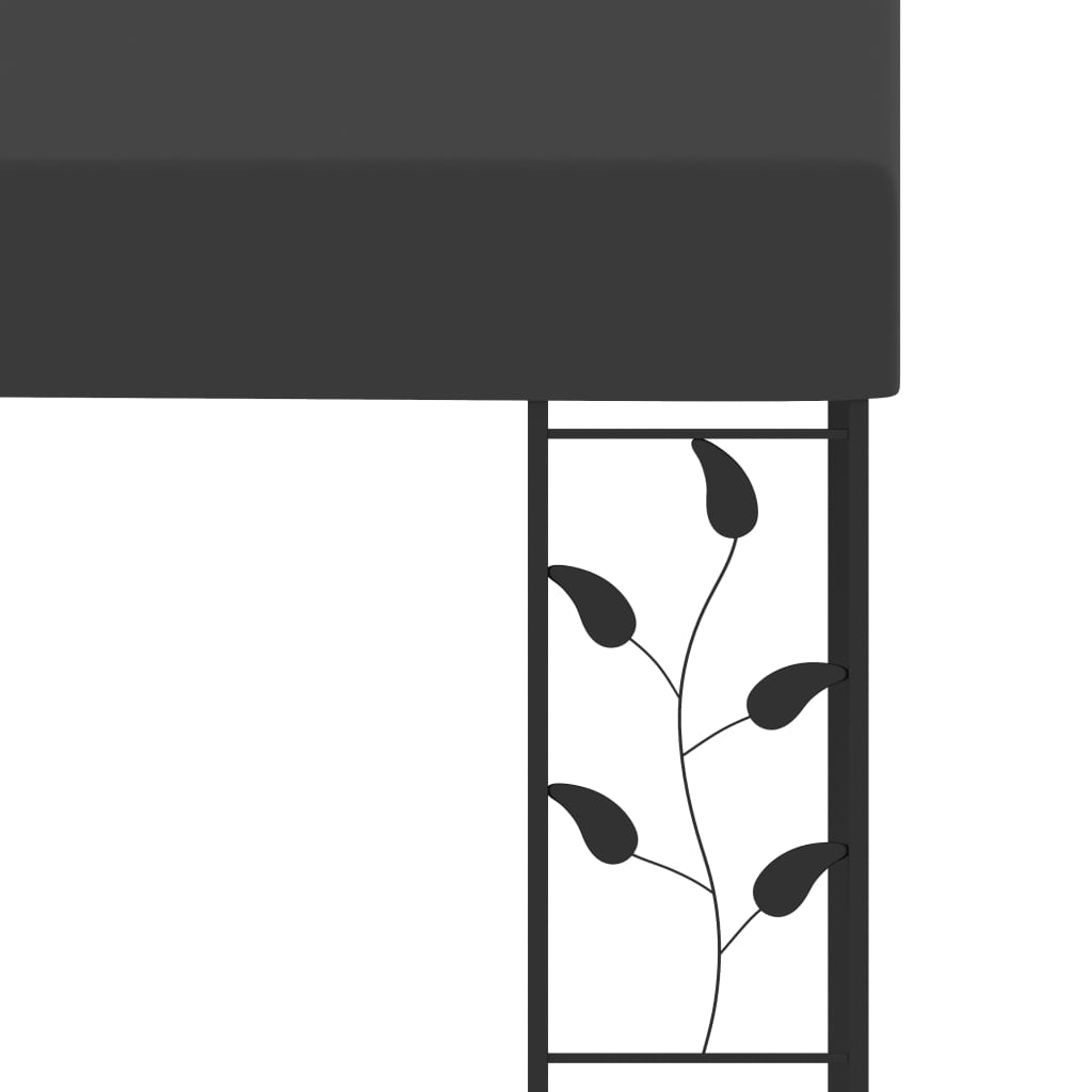 vidaXL dārza nojume, stiprināma pie sienas, 3x3x2,5 m, antracītpelēka