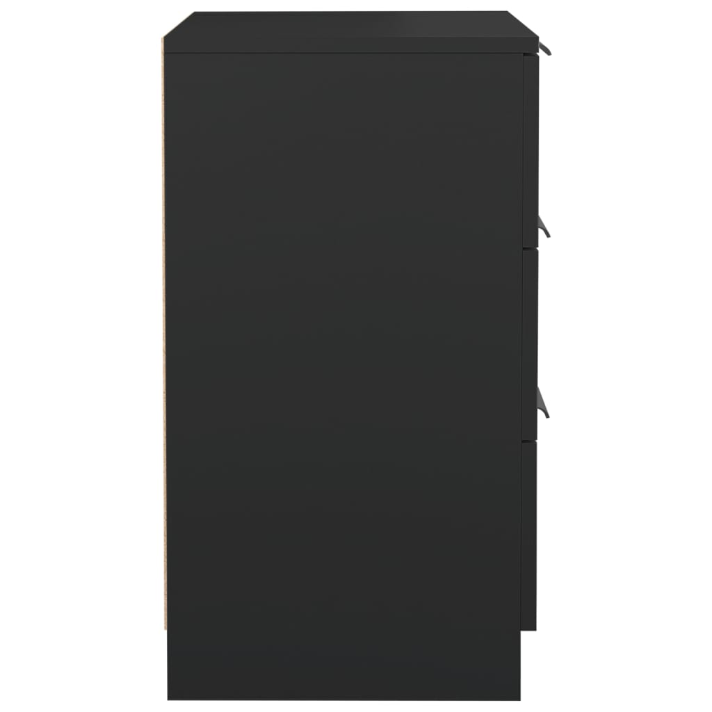 vidaXL naktsskapītis, melns, 40x36x65 cm