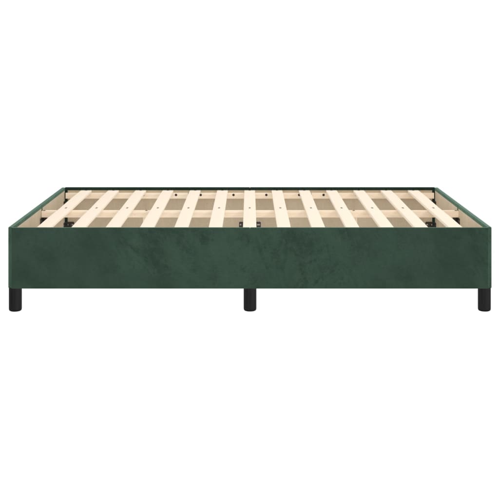 vidaXL gultas rāmis, tumši zaļš samts, 140x200 cm