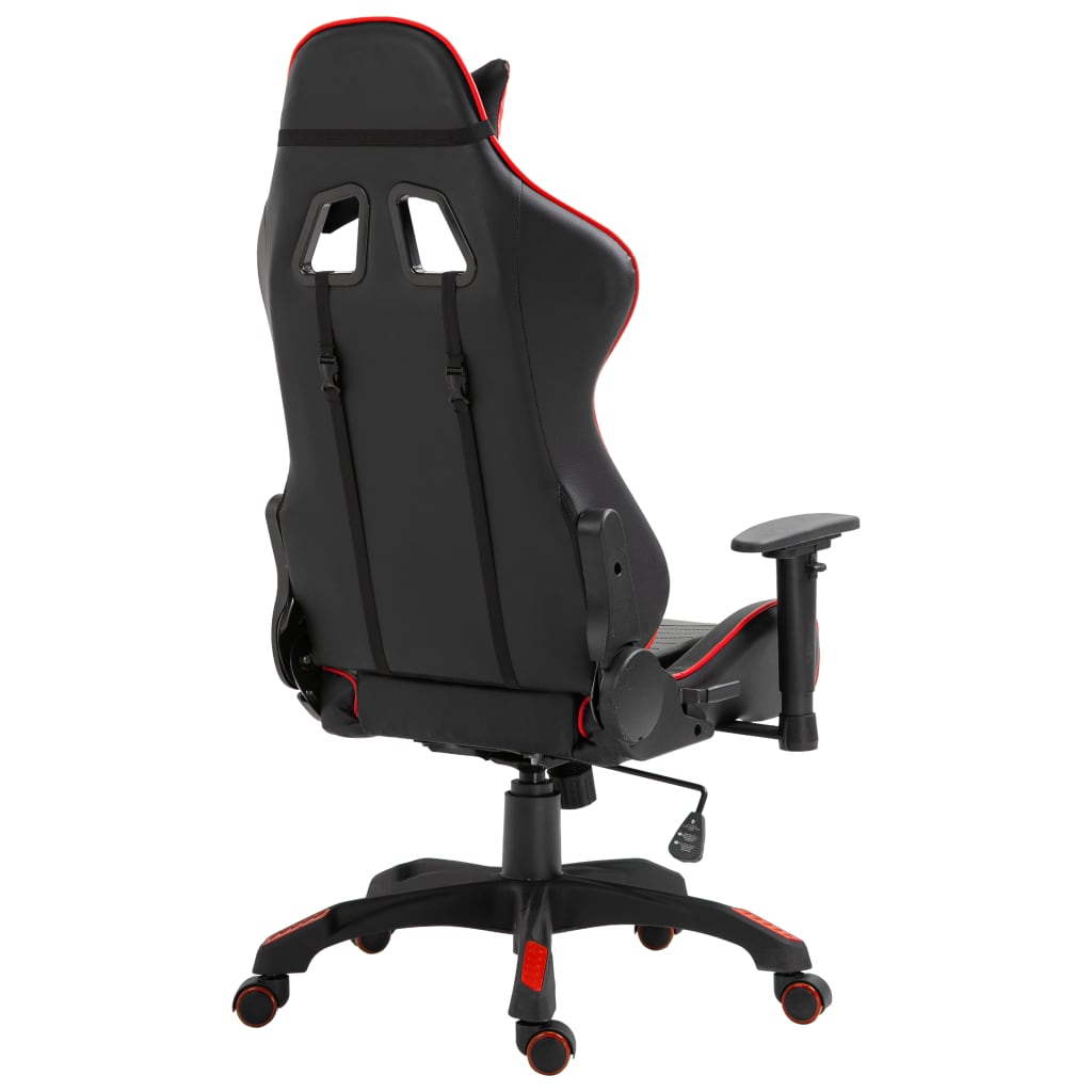 vidaXL datorspēļu krēsls, sarkana mākslīgā āda
