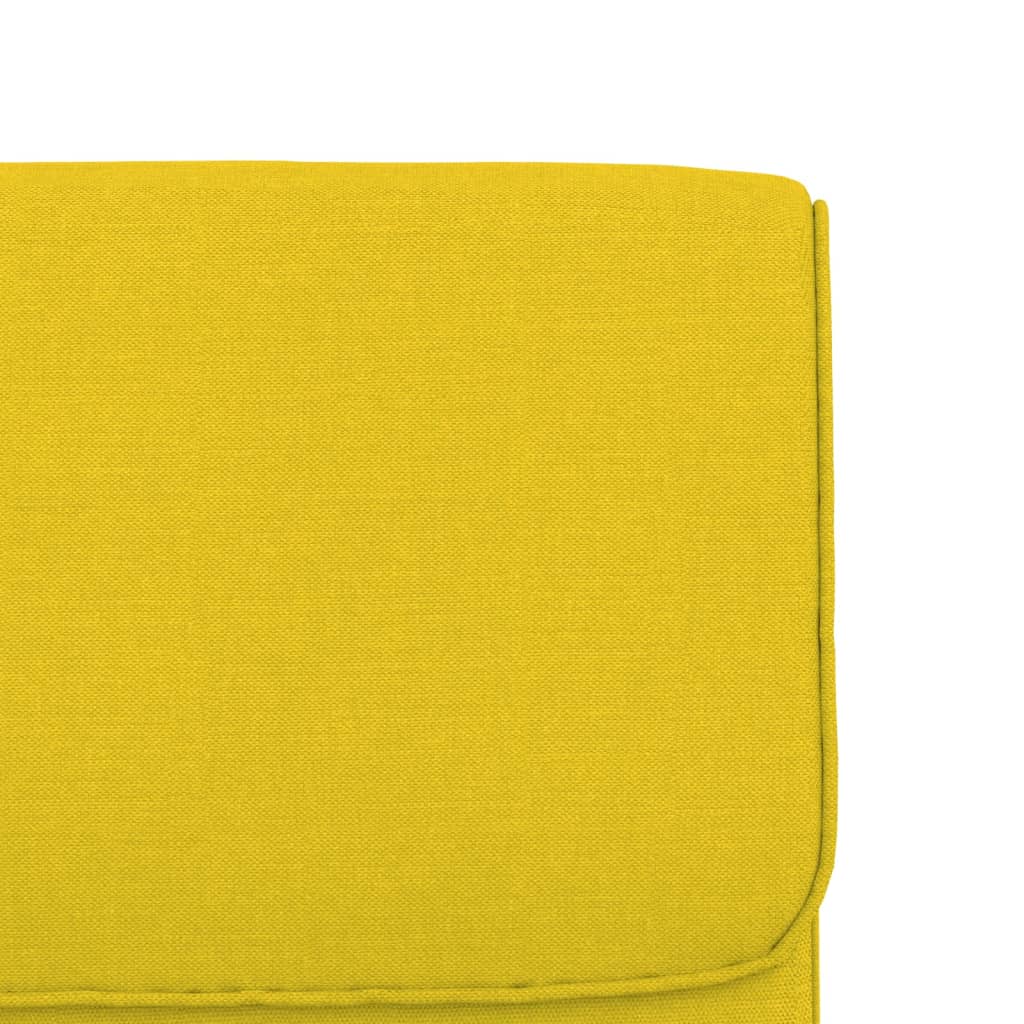 vidaXL atpūtas krēsls, 55x64x80 cm, gaiši dzeltens audums
