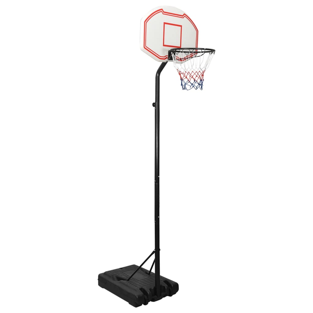 vidaXL basketbola vairogs, balts, 258-352 cm, polietilēns