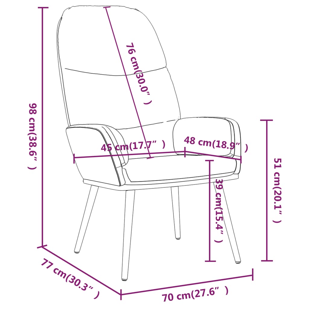 vidaXL atpūtas krēsls, gaiši pelēks audums