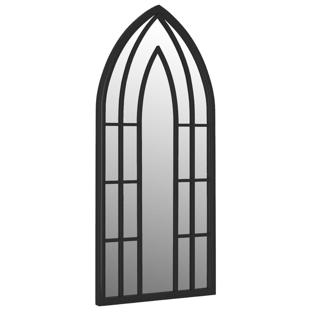 vidaXL spogulis, melns, 100x45 cm, dzelzs, izmantošanai telpās