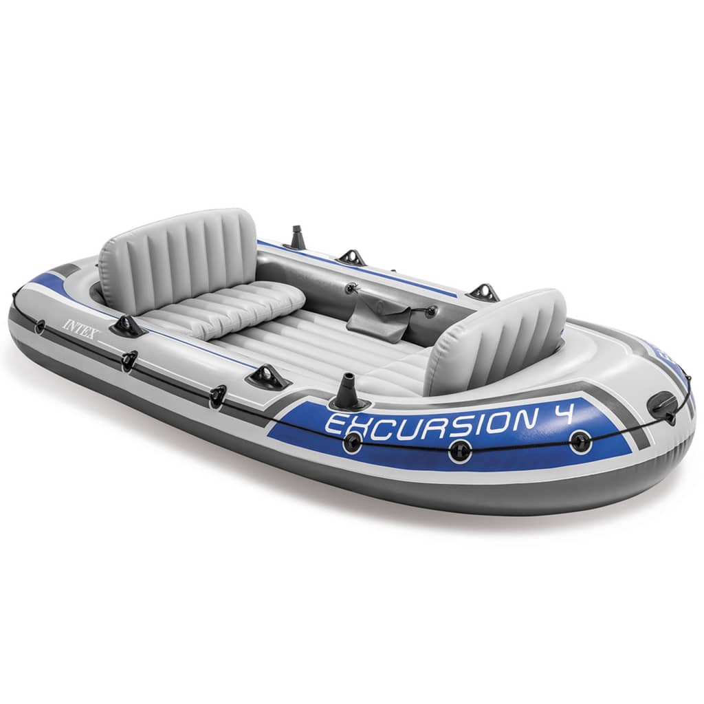 Intex Excursion 4 piepūšamā laiva ar airiem un pumpi, 68324NP