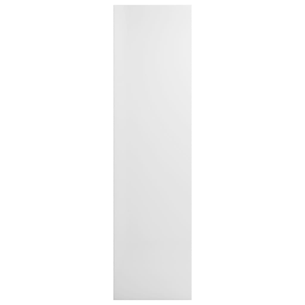 vidaXL grāmatu plaukts, 36x30x143 cm, spīdīgi balts, skaidu plāksne