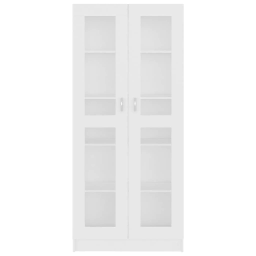 vidaXL vitrīna, balta, 82,5x30,5x185,5 cm, skaidu plāksne