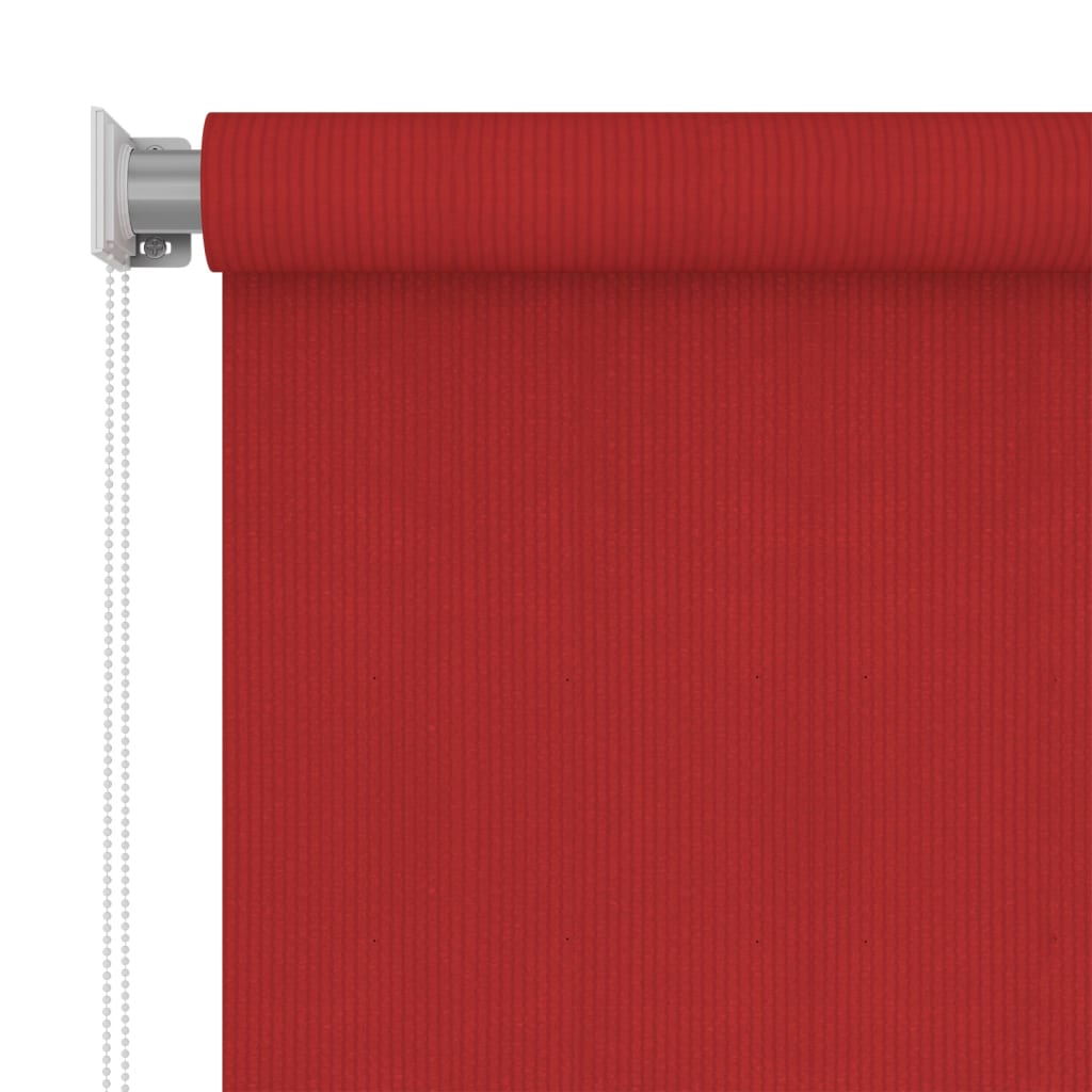 vidaXL āra ruļļu žalūzijas, 80x140 cm, sarkanas, HDPE