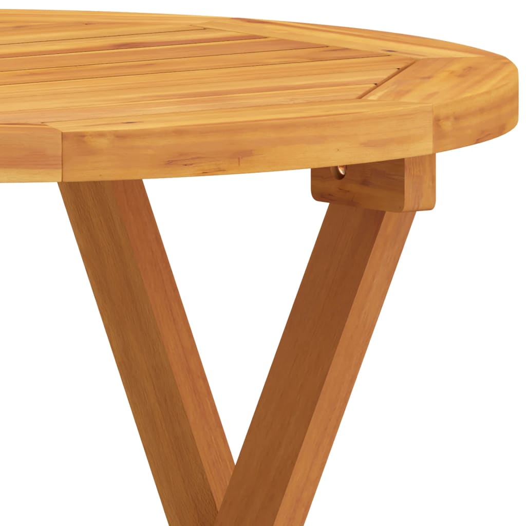 vidaXL bistro galds, Ø46x47 cm, akācijas masīvkoks