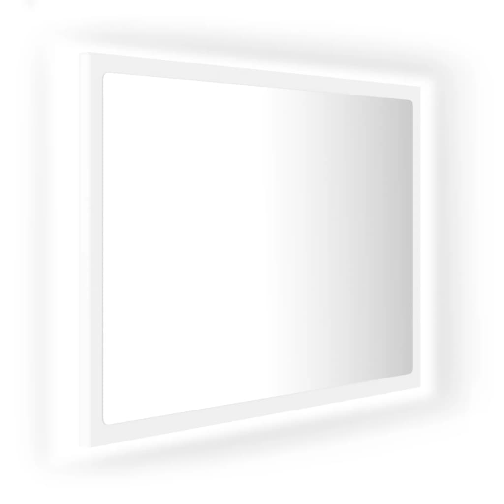 vidaXL vannasistabas spogulis, LED, balts, 60x8,5x37 cm, akrils