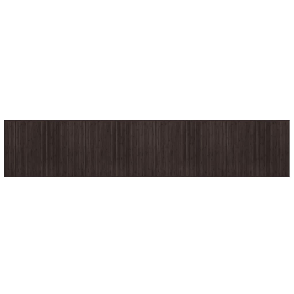 vidaXL paklājs, taisnstūra forma, tumši brūns, 80x400 cm, bambuss